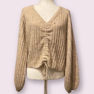 BB Dakota by Steve Madden Crop V-neck Sweater